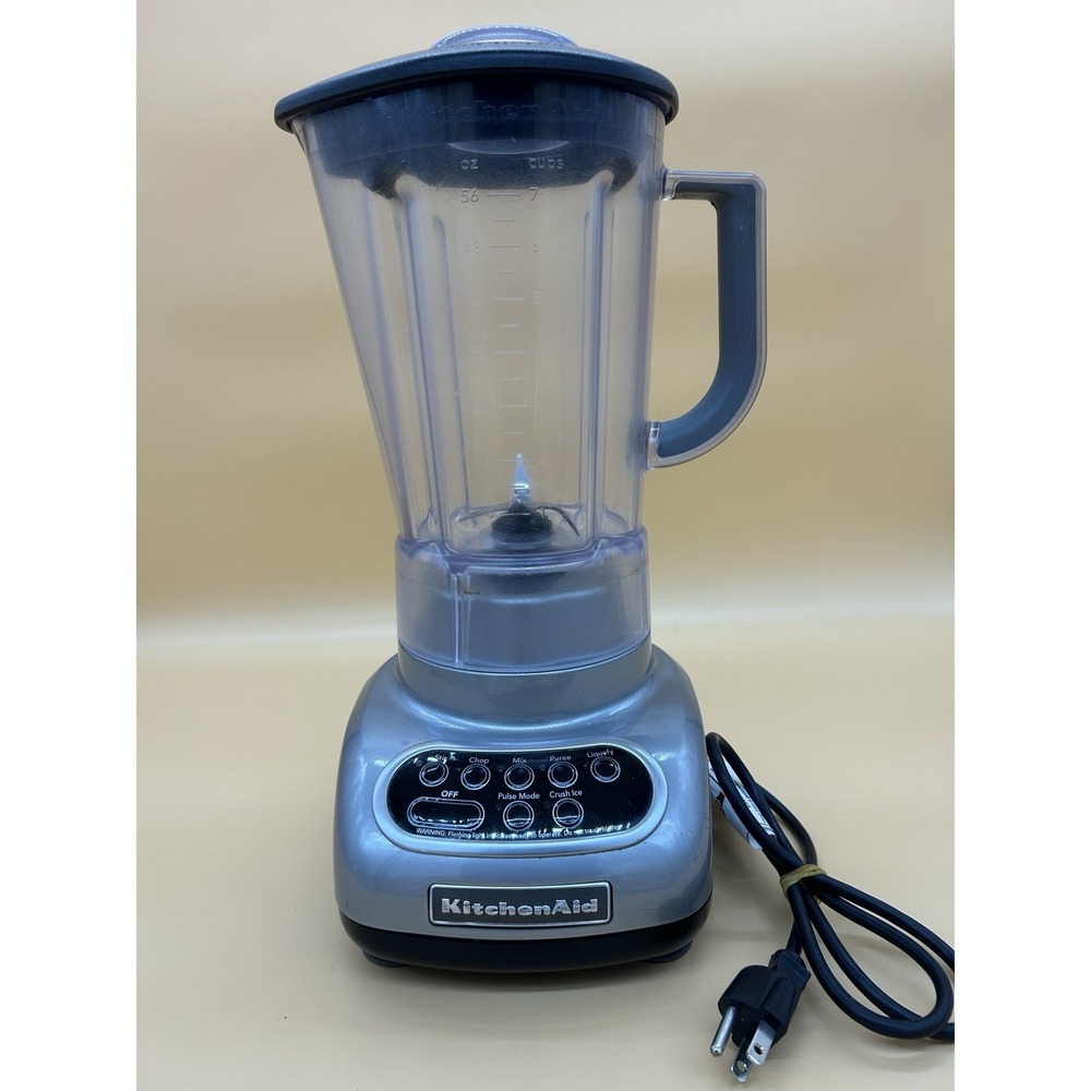 KitchenAid Blender 56oz Silver Countertop Blender KSB560MC1 Tested Working